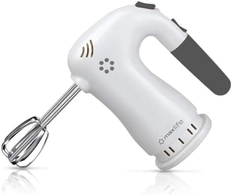 Max Life ML-6623 Electric Hand Mixer with Beater Stand, 5 Speeds, White