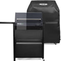Turbo E Exclusive Grill Cart with Wheels - Spacious Side Shelves, Integrated Storage & Sleek Black Finish to Match Turbo E Outdoor Grills Seamlessly (Includes Weather-Resistant Grill Cover)