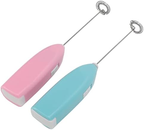 2Pcs Electric Hand Mixer with HighSpeed Motor & OneHand Control, Stainl Steel Stirrer for T & Beverages