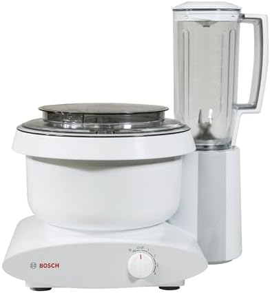 Bosch Blender Bundle - White Universal Plus Mixer, Dough Hook Extender, and Blender