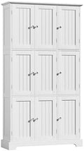 ChooChoo 63.2" Tall Bathroom Storage Cabinet with 9 Doors, Pantry Cabinet