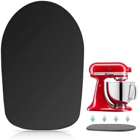 Compatible with Kitchen aid 4.5-5 Qt Bamboo Mixer Slider - Appliance Slider for Tilt Head Kitchen aid Stand Mixer Artisan, Countertop Storage Mover Sliding Tray Accessories Attachments-black