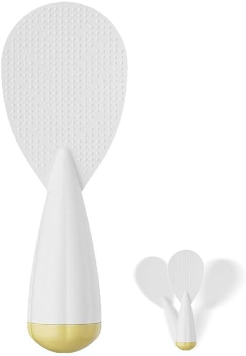 Never-Fall Rice Spoon with Reinforced Handle Design – Self-Standing Base & Non-Slip Grip for Mess-Free Serving