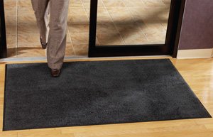 Guardian Platinum Series Indoor Wiper Floor Mat, Rubber with Nylon Carpet, 5'x6', Green