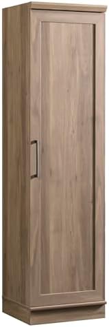 Sauder HomePlus Kitchen Pantry Storage Cabinet Slim Single Door with Adjustable Shelves, Living Room Storage Cabinet, in Salt Oak