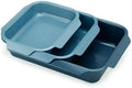 Joseph Joseph Nest Bakeware and Roasting Pan Set of 3, Stackable Oven Trays, Carbon Steel Baking Pans with Non-Stick Coating, Easy-Pull Handles, Organized Kitchen Storage