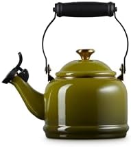 Le Creuset Enamel On Steel Demi Tea Kettle, 1.25 qt., Olive - Image 3
