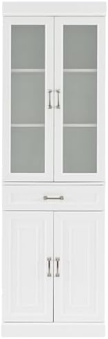 Crosley Furniture Stanton Glass Door Pantry Storage Cabinet