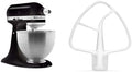 KitchenAid Classic Series 4.5 Quart Tilt-Head Stand Mixer K45SS, Onyx Black & K45B Coated Flat Beater, White, 4.5 Qt