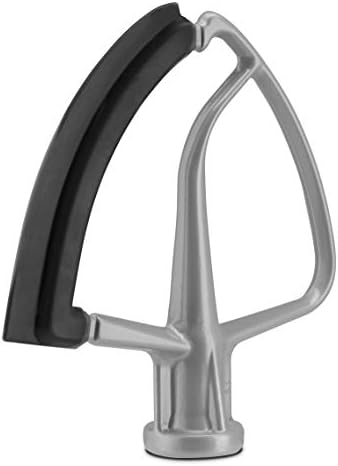 KitchenAid Classic Series 4.5 Quart Tilt-Head Stand Mixer K45SS, White & KFE5TS Flex Edge Beater, 4.5-5 Qt, Subtle Silver