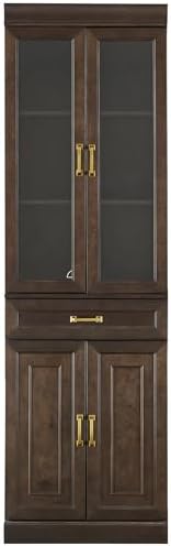 Crosley Furniture Stanton Glass Door Pantry Storage Cabinet