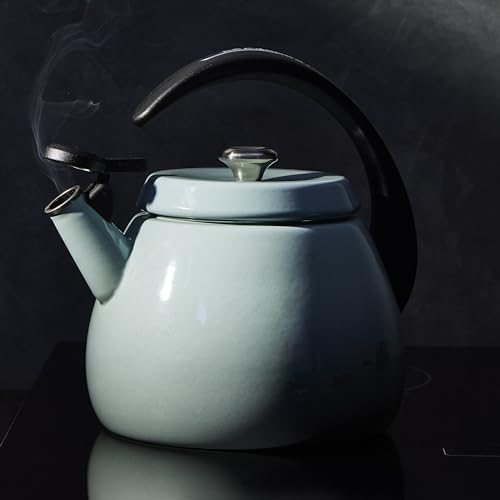 Le Creuset Enamel on Steel Cloche Kettle, 2.2 qt., Cerise/Gold - Image 6