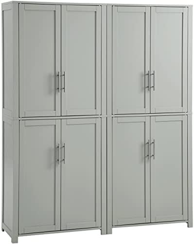 Crosley Furniture Savannah 2-Piece Pantry Storage Cabinet Set