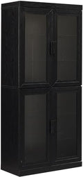 Crosley Furniture Essen Glass Door Pantry Storage Cabinet