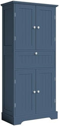 ChooChoo 51" H Bathroom Floor Cabinet with Drawer and Adjustable Shelves