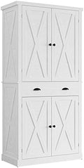 IRONCK Kitchen Pantry Storage Cabinet, 72.6" H Cupboard, White