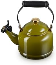 Le Creuset Enamel On Steel Demi Tea Kettle, 1.25 qt., Olive by Unknown