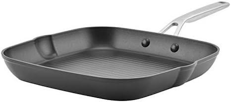 KitchenAid Hard Anodized Induction Nonstick Stovetop Grill Pan, Griddle Pan