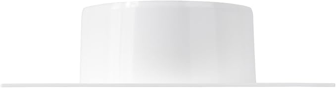 Vent Systems 6" Inch White Plastic Duct Connector Male-Fit Flange - Straight Ventilation Pipe Adapter for HVAC Cooling and Heating Pipes in Bathroom, Kitchen - Easy to Install for Indoor and Outdoor