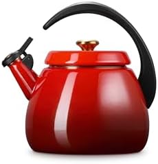 Le Creuset Enamel on Steel Cloche Kettle, 2.2 qt., Cerise/Gold - Image 3