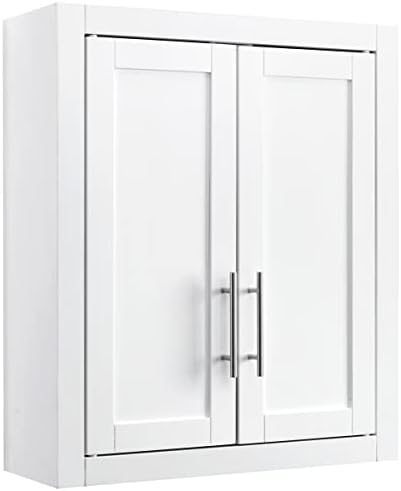 Crosley Furniture Savannah Tall Pantry and Bathroom Wall Cabinet Bundle, White