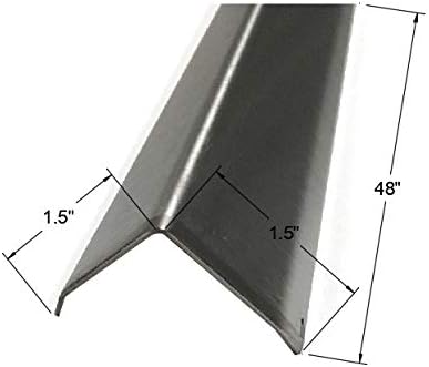 Brushed 304 Stainless Steel Corner Guards, 48" Wall Protectors, 20ga & 16ga, Available in 1/2" to 4", Multi-Pack Options (1, 2, 5, or 10) (5, 1 1/2 x 1 1/2, 16ga, with Hug Edges)