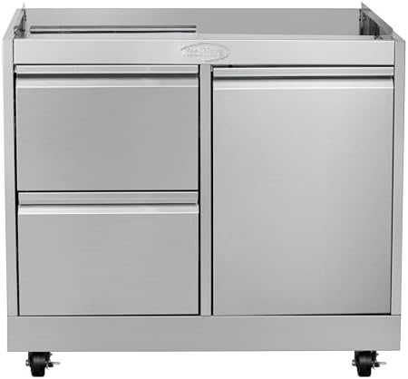 KoolMore 32 in. Heavy-Duty Outdoor Stainless-Steel Cabinet for Built-in BBQ Grill with 2 Drawers and Propane Tank Storage (KM-OKS-BQ30CAB)