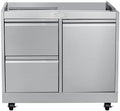 KoolMore 32 in. Heavy-Duty Outdoor Stainless-Steel Cabinet for Built-in BBQ Grill with 2 Drawers and Propane Tank Storage (KM-OKS-BQ30CAB)