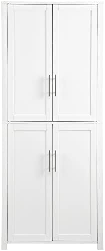 Crosley Furniture Savannah Tall Pantry and Bathroom Wall Cabinet Bundle, White