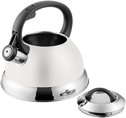 Mr. Coffee Flintshire 1.75-Quart Stainless Steel Whistling Tea Kettle with Nylon Handle – Durable Stove-Top Kettle in Linen Finish - Image 5