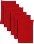 Solino Home 100% Pure Linen Dinner Napkins Red, Fete 20 x 20 in, Set of 6