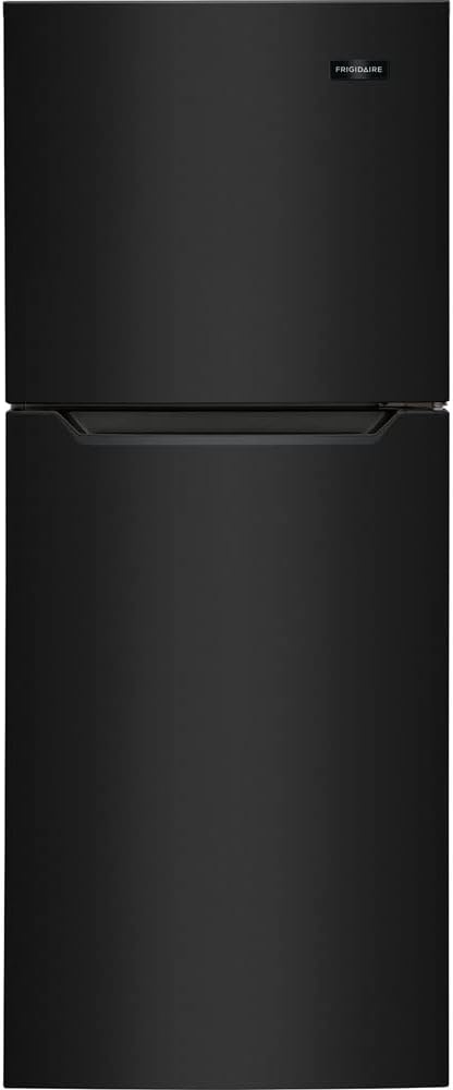 Frigidaire 10.1 Cu. Ft. Compact ADA Top Freezer Refrigerator in Black with Electronic Control Panel, Reversible Door Swing, ENERGY STAR