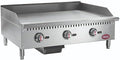 Kratos 36" Wide Commercial Restaurant Gas Countertop Griddle, Thermostatic Controls, 3 Burners, 90,000 BTU Output (29Y-008)