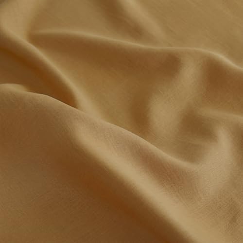 Solino Home 100% Pure Linen Placemats Caramel, Fete 14 x 19 in, Set of 4