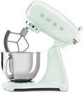 SMEG SMF05 Forte 5-Qt Stand Mixer with 750W Motor, Smooth Start & SteadyMix, Flex Edge Beater, 10 Speeds, Stainless Steel Bowl – Retro 50’s Style Planetary Mixer for Dough, Baking & Desserts-Green