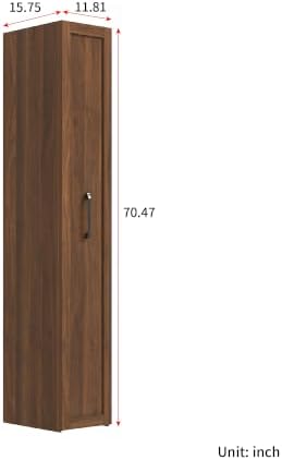 KEIKI Pull-Out Kitchen Pantry Storage Cabinet w/Multi-Tier Shelf & Wheels