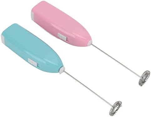 2Pcs Electric Hand Mixer with HighSpeed Motor & OneHand Control, Stainl Steel Stirrer for T & Beverages