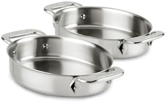 All-Clad Specialty Stainless Steel Oval Roasting Pan, 7 Inch Baking Set