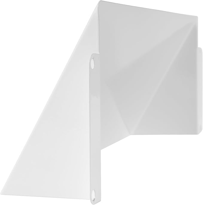 Repa Market 10 x 3 Inch White Galvanized Steel Vent Cover - Duct Exhaust/Inlet Rain Deflector - Weatherproof Guard for Ventilation Systems/Indoor/Outdoor Vent Hood/Air Vent Grille Protection Roof