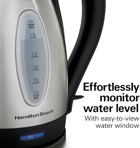 Hamilton Beach 1.7 Liter Electric Tea Kettle, Water Boiler & Heater - Image 6