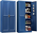 UNICOLY 71" Kitchen Pantry Cabinet, Metal Pantry Storage Cabinet with Doors