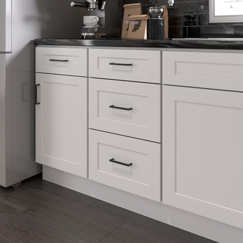 Furinno Shaker Drawer Base Kitchen Cabinet with 3-Drawers, White