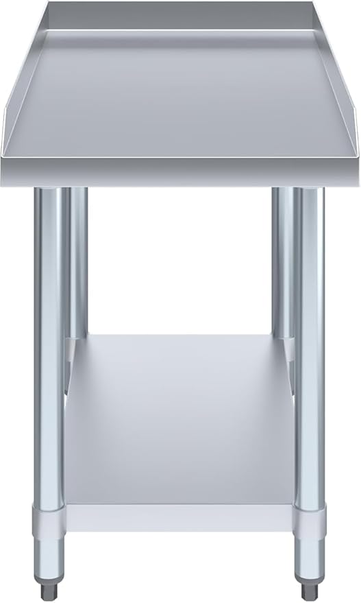 Stainless Steel Equipment Stand with Undershelf + Casters, Heavy Duty, Commercial Grade, NSF Certified (30" Width x 18" Length)