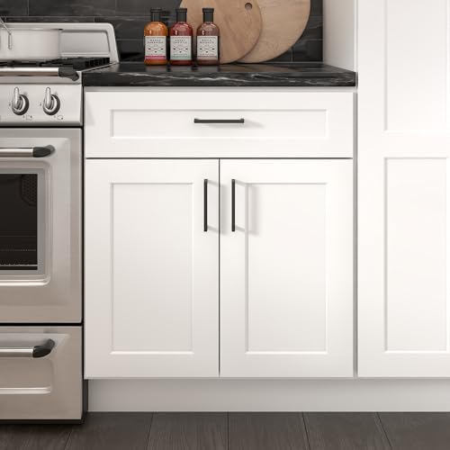 Furinno Shaker Drawer Base Kitchen Cabinet with 2-Doors, White