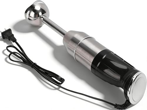 Hand Blender, Immersion Blender with Adjustable Speed, Electric Handheld Portable Stick Mixer, for Effortless Blending Smoothies Shakes Puree Round, 400W