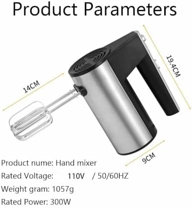 800W Electric Hand Mixer Kitchen Handheld Mixer 5 Speed Powerful with Turbo for Baking Cake Lightweight & Personal Electric Mixer with Egg Baking Beaters Dough Hooks, Whipping Mixing Cookies