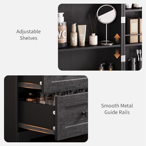 IDEALHOUSE Farmhouse Kitchen Pantry Cabinet - 72" Tall Large Wood Kitchen Storage Cabinets with Adjustable Shelves & 2 Barn Doors & 3 Drawer, Versatile Storage for Dining Room, Bathroom, Living Room