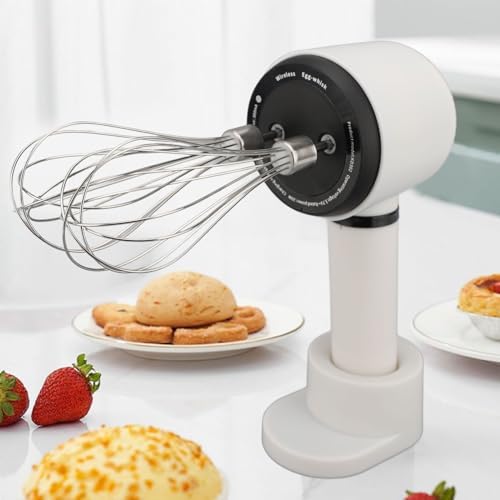 Luocute Cordless Hand Mixer, Stainless Steel Whisks