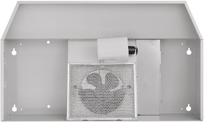 Broan-NuTone F403011 Insert with Light, Exhaust Fan for Under Cabinet Two-Speed Four-Way Convertible Range Hood, 30-Inch, White on White
