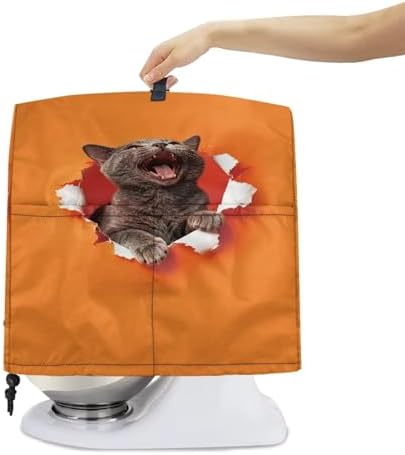 Stand Mixer Covers Kitchen Decoration 3D Cat Print Kitchen Aid Mixer Cover Dust Cover with Pockets and Handle Kitchen Accessories Mixer Covers